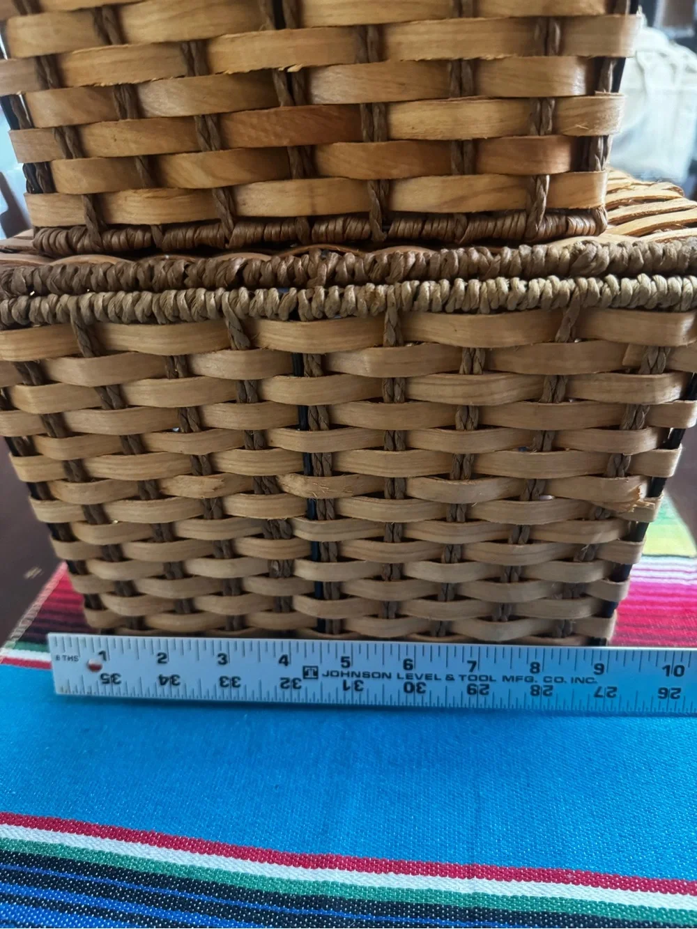 Woven Rattan Storage Basket Set - Natural Brown
